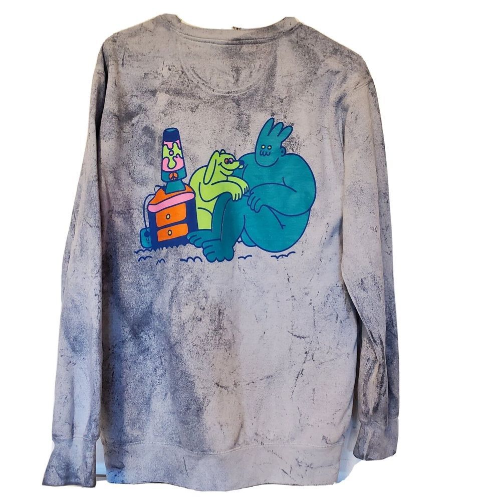 Vintage 90s Pabst‎ Blue Ribbon Sports Sweatshirt Comfort Colors Tie-Dye Sz Small